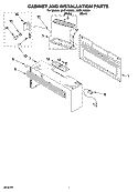 CABINET AND INSTALLATION PARTS Diagram and Parts List for MHE14XMB1  Roper Microwave