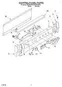 CONTROL PANEL Diagram and Parts List for RF4700XEW5  Whirlpool Range