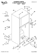 CABINET PARTS Diagram and Parts List for ET2AHTXMT02  Whirlpool Refrigerator