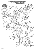 CABINET AND STIRRER PARTS Diagram and Parts List for KBHC109JSS04  KitchenAid Microwave Oven Combo