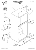 CABINET, LITERATURE Diagram and Parts List for 5VET3DTKLQ01  Whirlpool Refrigerator