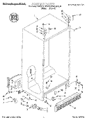 CABINET Diagram and Parts List for KSRS22QDAL00  KitchenAid Refrigerator