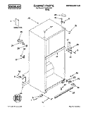 CABINET, LITERATURE Diagram and Parts List for CT18AKXJW01  Crosley Refrigerator