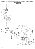 BRAKE, CLUTCH, GEARCASE, MOTOR AND PUMP Diagram and Parts List for LSS7233DQ0  Whirlpool Washer