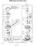 PUMP AND MOTOR Diagram and Parts List for DU5003XL0  Whirlpool Dishwasher