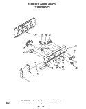 CONTROL PANEL Diagram and Parts List for RF363PXPT1  Whirlpool Range