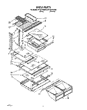 SHELF Diagram and Parts List for ET18LKXAN00  Whirlpool Refrigerator