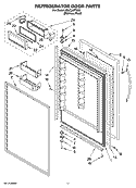 REFRIGERATOR DOOR PARTS Diagram and Parts List for KBLC36FTS02  KitchenAid Refrigerator