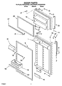 DOOR PARTS Diagram and Parts List for ET8FTEXMB01  Whirlpool Refrigerator