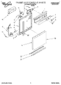 FRAME AND CONSOLE Diagram and Parts List for DU8150XX4  Whirlpool Dishwasher