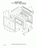 DOOR PARTS Diagram and Parts List for WFG371LVB2  Whirlpool Range