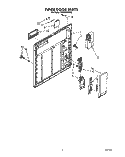 INNER DOOR Diagram and Parts List for DP8500XXN0  Whirlpool Dishwasher