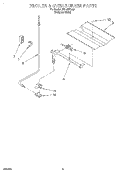 BROILER AND OVEN BURNER Diagram and Parts List for SF310PEAQ3  Whirlpool Range