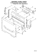 CONTROL PANEL PARTS Diagram and Parts List for SF379LEKB1  Whirlpool Range
