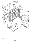 TUB , LITERATURE AND OPTIONAL Diagram and Parts List for SHF5884P1  Whirlpool Dishwasher