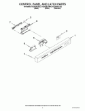 CONTROL PANEL AND LATCH PARTS Diagram and Parts List for KUDS30CXWH2  KitchenAid Dishwasher