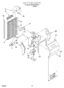AIR FLOW Diagram and Parts List for 3XART710GW00  Whirlpool Refrigerator