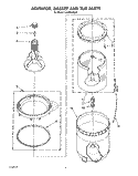 AGITATOR, BASKET AND TUB Diagram and Parts List for LA4800XSW0  Whirlpool Washer