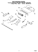 TOP VENTING PARTS, OPTIONAL PARTS (NOT INCLUDED) Diagram and Parts List for GBS277PDB12  Whirlpool Wall Oven