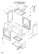 CHASSIS Diagram and Parts List for SF3020EEW0  Whirlpool Range