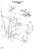 REAR PANEL Diagram and Parts List for KAWE668BAL0  KitchenAid Washer