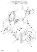 DISPENSER FRONT Diagram and Parts List for KSRS25QGWH01  KitchenAid Refrigerator