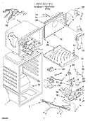LINER Diagram and Parts List for 7TT18DKXEW00  Whirlpool Refrigerator