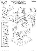 TOP AND CONSOLE, LIT/OPTIONAL Diagram and Parts List for LGR7646EQ3  Whirlpool Dryer