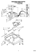 MACHINE BASE PARTS Diagram and Parts List for 7MLSR5132JQ5  Whirlpool Washer