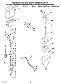 MOTOR AND ICE CONTAINER PARTS Diagram and Parts List for KSRP22FSMS02  KitchenAid Refrigerator