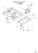 BASE PLATE Diagram and Parts List for GT1196SHS0  Whirlpool Microwave