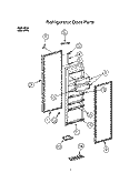 REFRIGERATOR DOOR Diagram and Parts List for 8624W0A  Roper Refrigerator