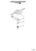 LOWER WASHARM PARTS Diagram and Parts List for ISU98662  Inglis Dishwasher