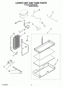 LOWER UNIT AND TUBE PARTS Diagram and Parts List for KSSO42FTX03  KitchenAid Refrigerator