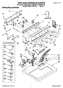 TOP AND CONSOLE PARTS Diagram and Parts List for KGYS850LE2  KitchenAid Dryer
