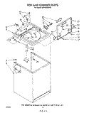 TOP AND CABINET , LITERATURE AND OPTIONAL Diagram and Parts List for LA5400XMW1  Whirlpool Washer
