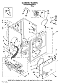 CABINET PARTS Diagram and Parts List for AGD4370TQ0  Admiral Dryer