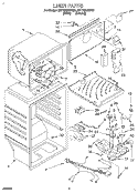 LINER Diagram and Parts List for 3ET18ZKXDW01  Whirlpool Refrigerator