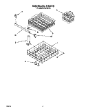 DISHRACK Diagram and Parts List for DU8150XX3  Whirlpool Dishwasher
