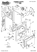 CABINET PARTS Diagram and Parts List for IS84000  Inglis Dryer