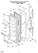 REFRIGERATOR DOOR Diagram and Parts List for 4ED20ZKXDN00  Whirlpool Refrigerator