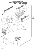 ICEMAKER PARTS Diagram and Parts List for GS2SHAXSB00  Whirlpool Refrigerator