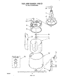 TUB AND BASKET Diagram and Parts List for LC4500XMW0  Whirlpool Washer