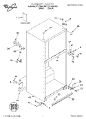 CABINET, LITERATURE Diagram and Parts List for ET21GMXHT01  Whirlpool Refrigerator