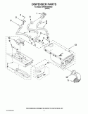 DISPENSER PARTS Diagram and Parts List for WFW9150WW02  Whirlpool Washer