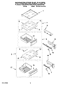 REFRIGERATOR SHELF PARTS Diagram and Parts List for KSSS42QTX00  KitchenAid Refrigerator