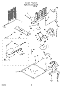 UNIT, OPTIONAL Diagram and Parts List for RT18AKXJW01  Roper Refrigerator