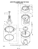 AGITATOR, BASKET, AND TUB Diagram and Parts List for LA5000XPW0  Whirlpool Washer