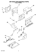 AIR FLOW AND CONTROL PARTS Diagram and Parts List for ACM082PS2  Whirlpool Air Conditioner