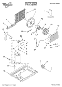 UNIT, LITERATURE Diagram and Parts List for ACM492XK0  Whirlpool Air Conditioner